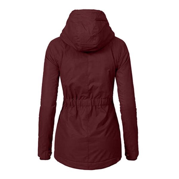 Hot Style Ladies Long-Sleeved Zipper Pocket Padded Coat Jacket - Image 6