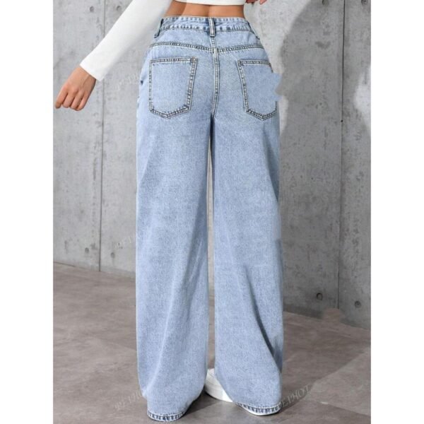 Sweet And Spicy Style High Waist Straight Jeans - Image 4